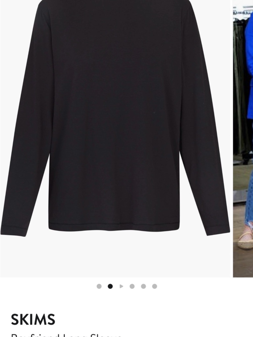 SKIMS Boyfriend long sleeve shirt size S